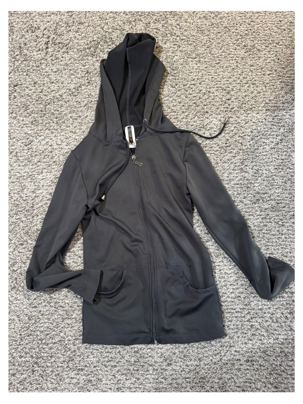 Women’s dark gray zip up hoodie & leggings set
